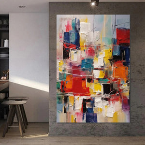 Hand Painted Canvas Art, Palette Knife Paintings, Modern Paintings for Living Room, Simple Painting Ideas for Bedroom-Art Painting Canvas
