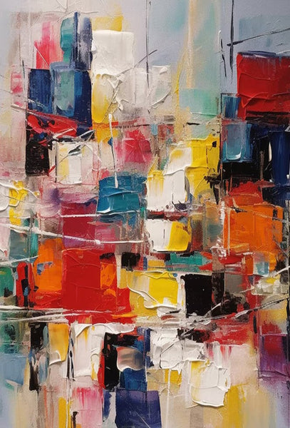 Hand Painted Canvas Art, Palette Knife Paintings, Modern Paintings for Living Room, Simple Painting Ideas for Bedroom-Art Painting Canvas