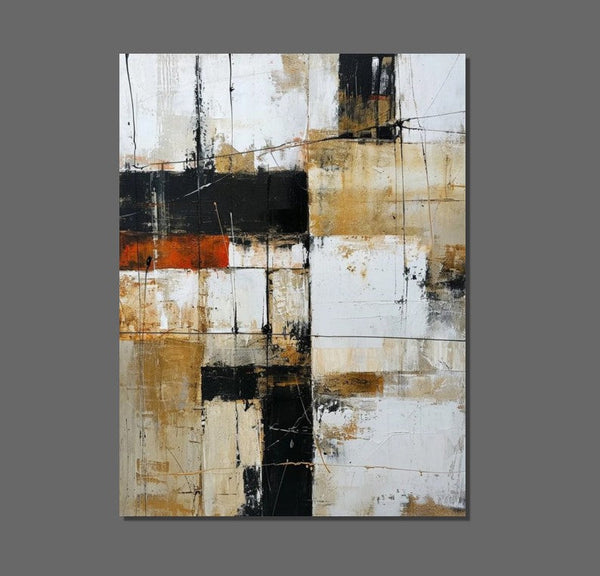 Contemporary Wall Painting, Acrylic Painting for Dining Room, Living Room Wall Painting, Modern Artwork, Large Canvas Painting-Art Painting Canvas
