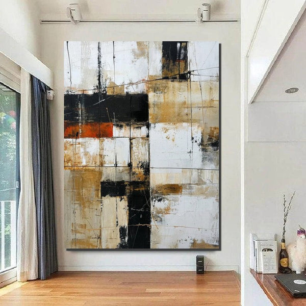 Contemporary Wall Painting, Acrylic Painting for Dining Room, Living Room Wall Painting, Modern Artwork, Large Canvas Painting-Art Painting Canvas