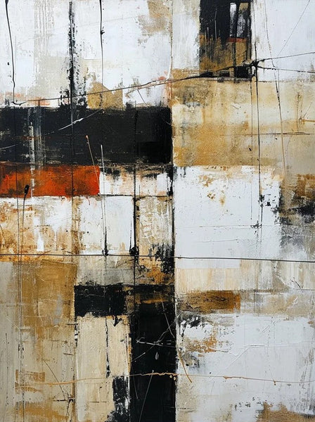 Contemporary Wall Painting, Acrylic Painting for Dining Room, Living Room Wall Painting, Modern Artwork, Large Canvas Painting-Art Painting Canvas
