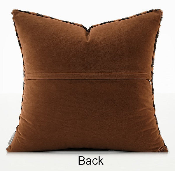 Decorative Pillow Covers, Brown Modern Pillows for Couch, Abstract Decorative Throw Pillows for Living Room, Large Modern Sofa Pillow Cases-Art Painting Canvas