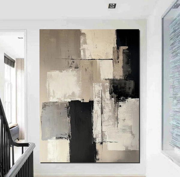 Living Room Wall Painting, Modern Artwork, Large Canvas Painting, Contemporary Wall Painting, Acrylic Painting for Dining Room-Art Painting Canvas