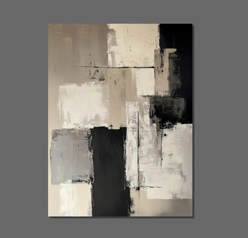 Living Room Wall Painting, Modern Artwork, Large Canvas Painting, Contemporary Wall Painting, Acrylic Painting for Dining Room-Art Painting Canvas