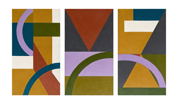 Geometric Abstract Paintings, Modern Paintings for Living Room, Multi Panel Canvas Art, Large Group Paintings-Art Painting Canvas