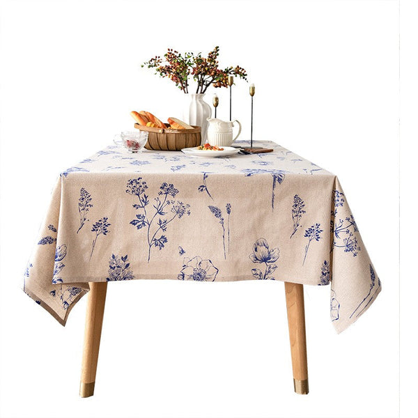 Dining Room Flower Table Cloths, Large Rectangular Table Covers for Kitchen, Farmhouse Table Cloth, Wedding Tablecloth, Square Tablecloth for Oval Table-Art Painting Canvas