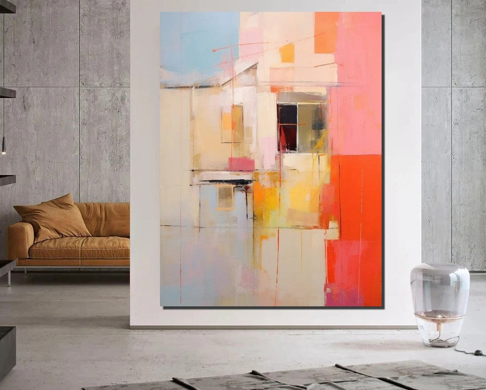 Acrylic Abstract Art, Modern Abstract Acrylic Painting, Living Room Wall Painting, Extra Large Paintings, Large Paintings for Living Room-Art Painting Canvas