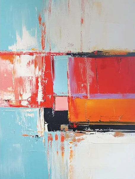 Palette Knife Paintings, Modern Paintings for Living Room, Hand Painted Canvas Art, Simple Painting Ideas for Bedroom-Art Painting Canvas