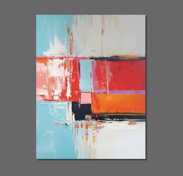 Palette Knife Paintings, Modern Paintings for Living Room, Hand Painted Canvas Art, Simple Painting Ideas for Bedroom-Art Painting Canvas