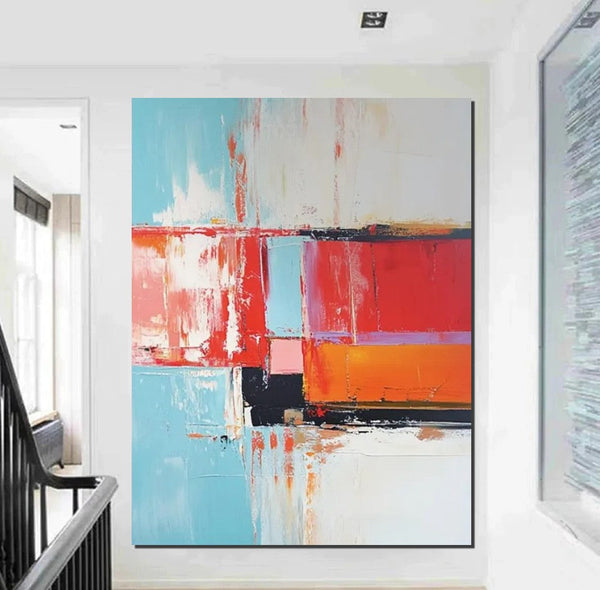 Palette Knife Paintings, Modern Paintings for Living Room, Hand Painted Canvas Art, Simple Painting Ideas for Bedroom-Art Painting Canvas