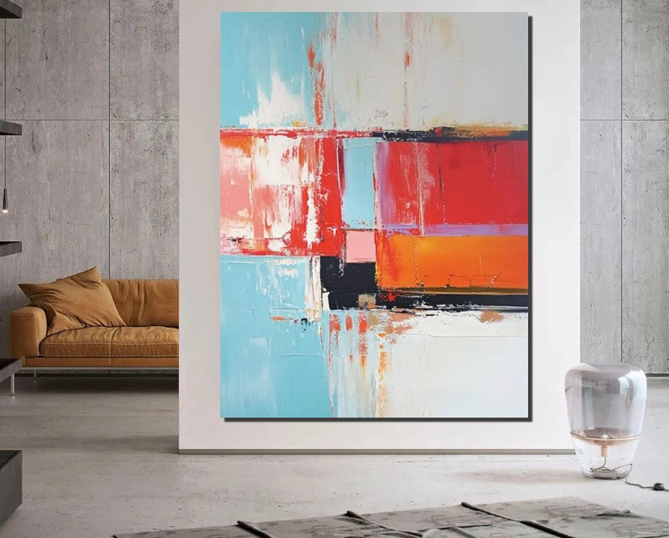 Palette Knife Paintings, Modern Paintings for Living Room, Hand Painted Canvas Art, Simple Painting Ideas for Bedroom-Art Painting Canvas
