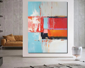 Palette Knife Paintings, Modern Paintings for Living Room, Hand Painted Canvas Art, Simple Painting Ideas for Bedroom-Art Painting Canvas