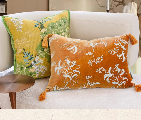 Modern Decorative Pillows for Couch, Decorative Cushion Covers, Decorative Pillow Arrangement Ideas for Interior Design, Unique Decorative Pillows for Bedroom-Art Painting Canvas