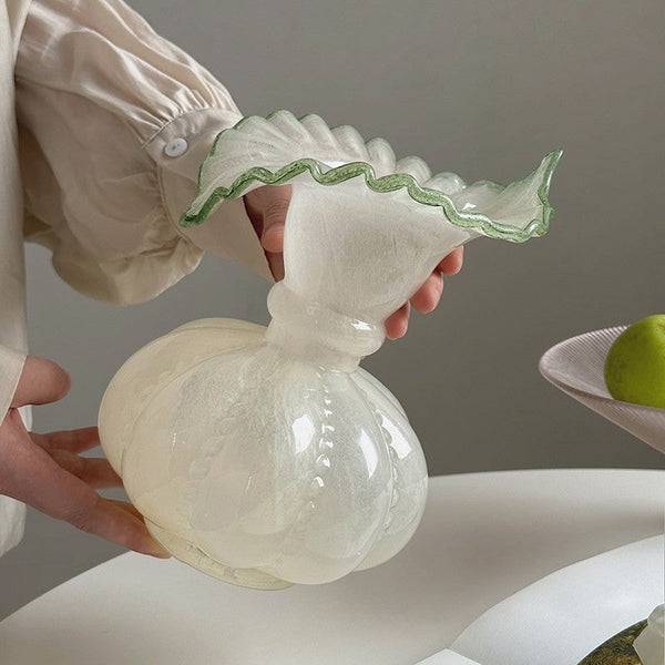 Modern Glass Flower Vases, Handmade Glass Bud Vases, Water Holding Flower Vases, Flower Vases on Table, Small Flower Vase-Art Painting Canvas