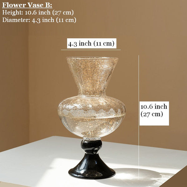 Contemporary Glass Vases, Mid Century Vases for Flowers, Handmade Modern Vases for Living Room, Unique Decorative Glass Vase, Centerpiece Vases on Table-Art Painting Canvas