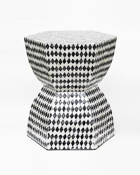 Contemporary Bedside Table, Small End Table, Modern Side Table, Bedside Small Side Table, Shell Small Sofa Side Table, Portable Casual Side Table, Creative Coffee Table, Contemporary Side Table-Art Painting Canvas