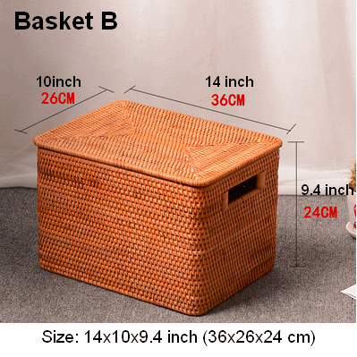 Extra Large Storage Baskets for Shelves, Wicker Rectangular Storage Ba ...