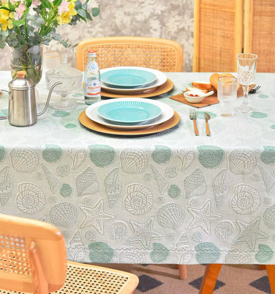 Modern Dining Room Table Cloths, Farmhouse Table Cloth, Wedding Tablecloth, Square Tablecloth for Round Table, Cotton Rectangular Table Covers for Kitchen-Art Painting Canvas