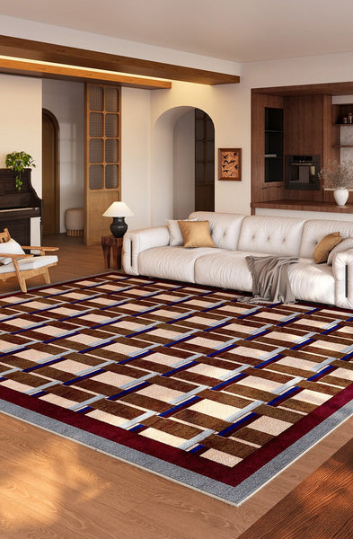 Geometric Modern Carpets, Contemporary Abstract Rugs for Office, Modern Living Room Rug Ideas, Mid Century Modern Rugs