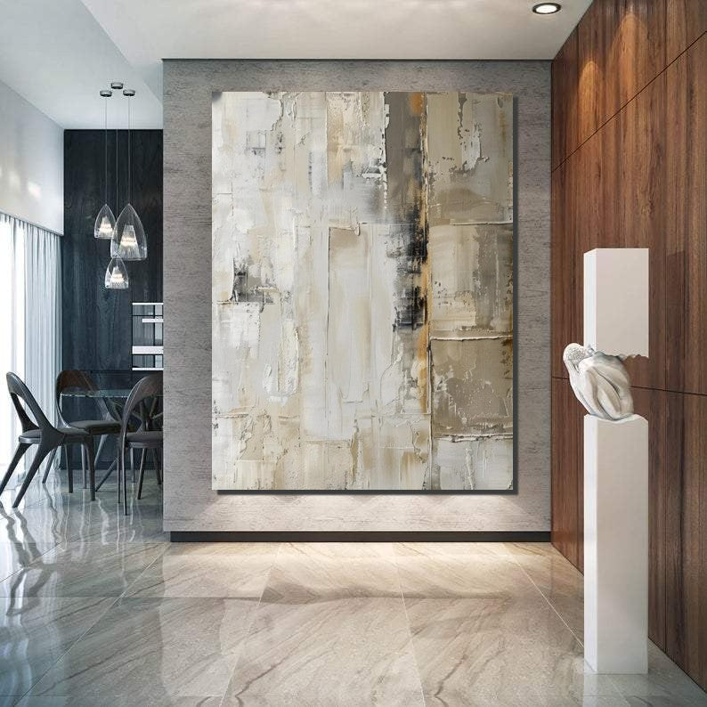 Oversized Wall Art Painting for Sale, Modern Acrylic Canvas Painting, Heavy Texture Paintings, Palette Knife Paniting, Acrylic Painting on Canvas-Art Painting Canvas