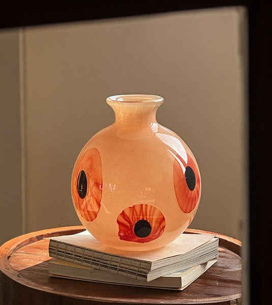 Glass Bud Vases, Handmade Vintage Glass Flower Vases, Water Holding Flower Vases, Flower Vases on Table-Art Painting Canvas