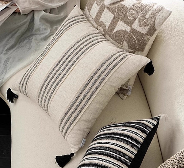 Contemporary Modern Sofa Pillows for Bedroom, Simple Decorative Throw Pillows, Large Throw Pillow for Interior Design, Large Square Modern Throw Pillows for Couch-Art Painting Canvas