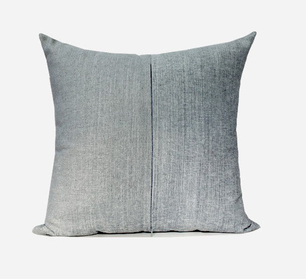 Grey Blue Decorative Throw Pillow for Couch, Large Square Pillows, Modern Sofa Pillows, Simple Modern Throw Pillows for Couch-Art Painting Canvas