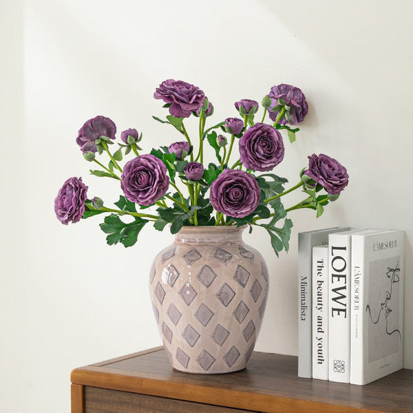 Porcelain Flower Vases, Flower Vases on Table, Contemporary Vases for Modern Home Decor, Ceramic Bouquet Vases, Dining Table Centerpiece-Art Painting Canvas