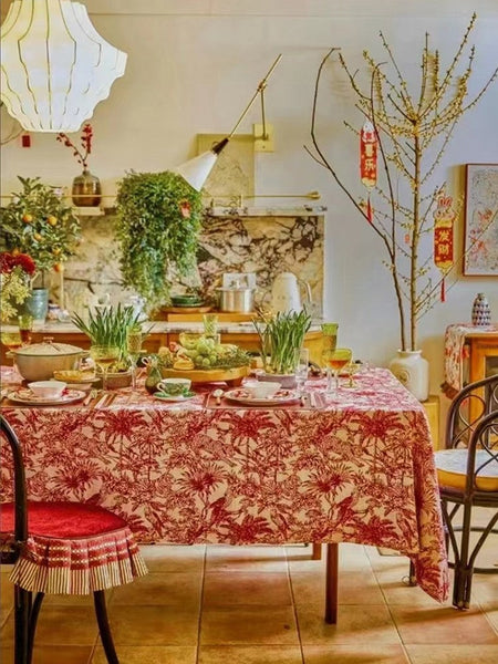 Jungle Animals Leopard Parrot Pattern Tablecloth for Home Decoration, Modern Rectangle Tablecloth for Dining Room Table, Large Square Tablecloth, Christmas Tablecloth-Art Painting Canvas