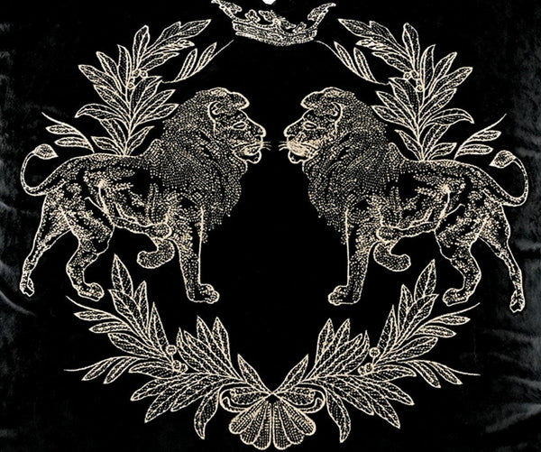 Modern Pillows for Couch, Embroidery Lion Decorative Pillow Covers, Decorative Throw Pillows for Living Room, Large Modern Sofa Pillows-Art Painting Canvas