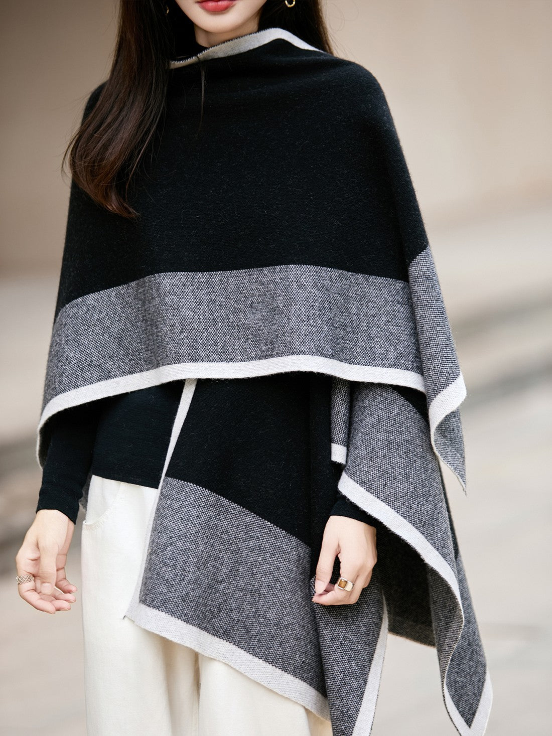 Wool Scarf, Winter Shawl, Soft Wool Scarf for women, Christmas Holiday Gift, Evening Wrap, Large Winter Shawl, Elegant Shawl, Warm Cape, Winter Scarves-Art Painting Canvas