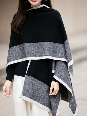 Wool Scarf, Winter Shawl, Soft Wool Scarf for women, Christmas Holiday Gift, Evening Wrap, Large Winter Shawl, Elegant Shawl, Warm Cape, Winter Scarves-Art Painting Canvas