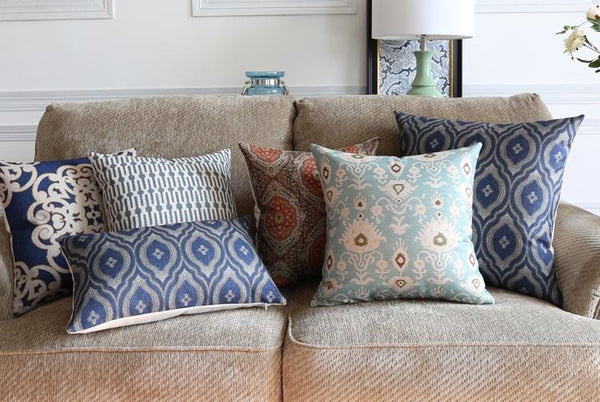 Decorative Pillows for Couch, Simple Modern Throw Pillows, Geometric Pattern Throw Pillows, Decorative Sofa Pillows for Living Room-Art Painting Canvas