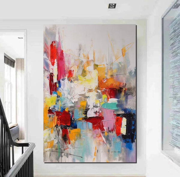 Simple Abstract Art, Wall Art Paintings for Bedroom, Large Paintings for Dining Room, Acrylic Painting on Canvas, Simple Modern Art Paintings-Art Painting Canvas