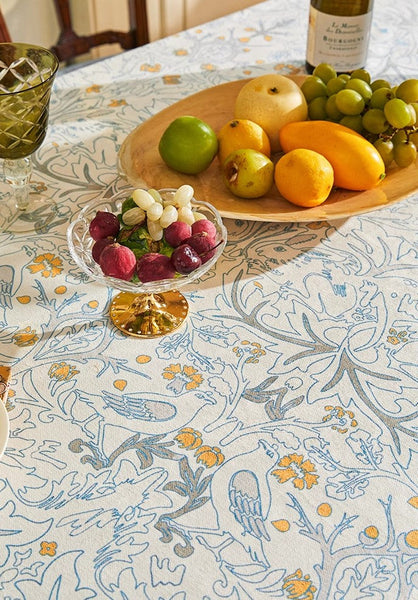 Rabbit Pigeon Pattern Table Covers for Round Table, Large Modern Rectangle Tablecloth for Dining Table, Farmhouse Table Cloth for Oval Table, Square Tablecloth for Kitchen-Art Painting Canvas