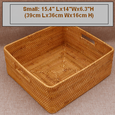 Extra Large Storage Baskets for Living Room, Storage Baskets for Clothes, Rectangular Storage Basket for Shelves, Woven Rattan Storage Basket for Kitchen-Art Painting Canvas
