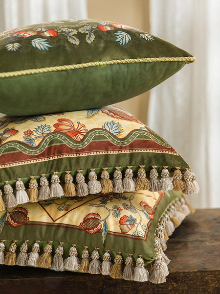 Modern Sofa Pillows, Decorative Throw Pillows, Beautiful Throw Pillows, Short Velvet Pillow Cover, Decorative Pillows for Living Room-Art Painting Canvas