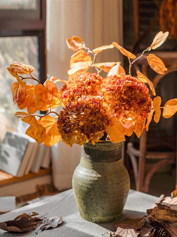 Hydrangea Flowers, Artificial Floral for Bedroom, Flower Arrangement Ideas for Dining Room Table, Simple Modern Floral Arrangement Ideas for Home Decoration-Art Painting Canvas