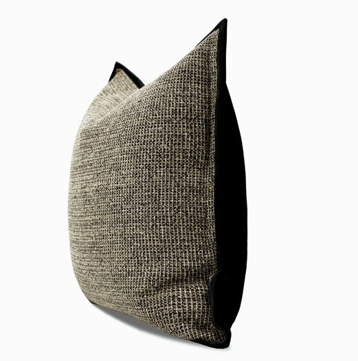 Large Grey Black Decorative Throw Pillows, Contemporary Square Modern Throw Pillows for Couch, Large Modern Sofa Pillows, Simple Throw Pillow for Interior Design-Art Painting Canvas