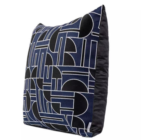 Abstract Decorative Throw Pillows, Geomeric Contemporary Pillows, Blue Square Modern Throw Pillows for Couch, Large Simple Throw Pillow for Interior Design-Art Painting Canvas