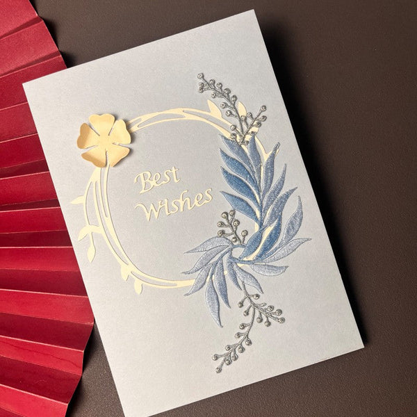 Best Wishes Embroidery Greeting Cards, Beautiful Greeting Cards to Friends, Creative Birthday Greeting Card, Original Handmade Embroidery Greeting Cards-Art Painting Canvas