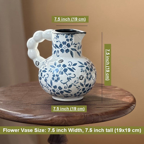 Rustic Porcelain Flower Vases, Ceramic Bud Vases, Unique Handmade Ceramic Vases, Small Flower Vases on Table-Art Painting Canvas