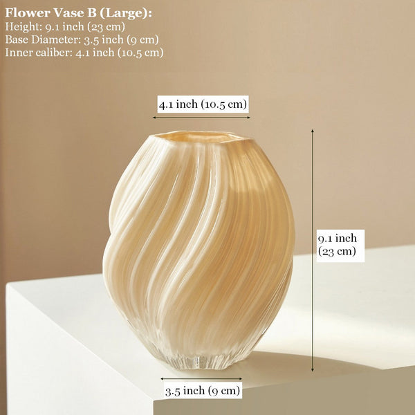 Mid Century Vases for Flowers, Modern Vases for Living Room, Handmade Contemporary Glass Vases, Unique Decorative Glass Vase, Centerpiece Vases on Table-Art Painting Canvas