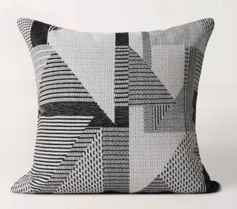 Geometric Grey Back Contemporary Cushions for Interior Design, Large Modern Decorative Pillows for Sofa, Modern Throw Pillows for Couch-Art Painting Canvas