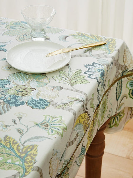 Rustic Table Covers for Kitchen, Large Rectangle Tablecloth for Dining Room Table, Country Farmhouse Tablecloth, Square Tablecloth for Round Table-Art Painting Canvas