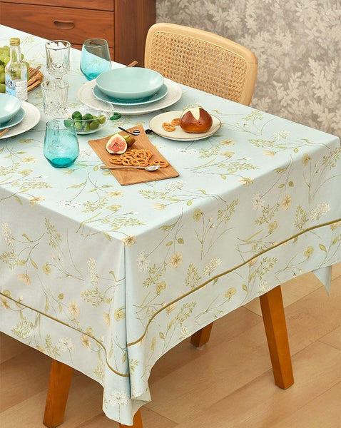 Farmhouse Table Cloth, Wedding Tablecloth, Large Rectangle Tablecloth for Dining Room Table, Rectangular Table Covers for Kitchen, Square Tablecloth for Coffee Table-Art Painting Canvas