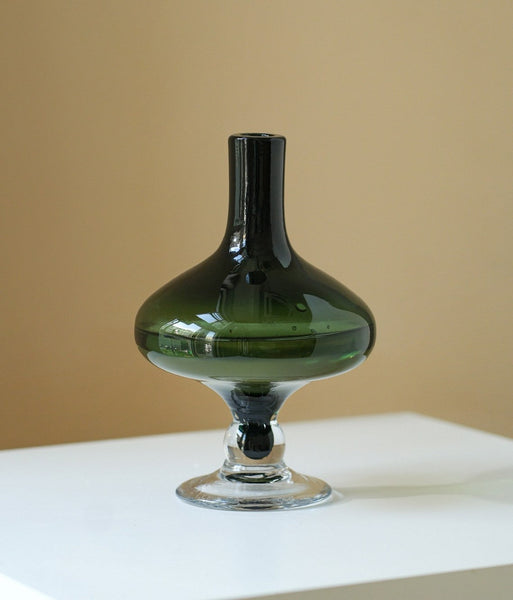 Decorative Glass Vase, Mid Century Glass Vases, Handmade Modern Vases for Bedroom, Centerpiece Contemporary Vases on Table, Modern Glass Vase for Flowers-Art Painting Canvas