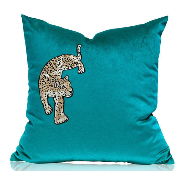 Decorative Pillows for Living Roomï¼?Contemporary Throw Pillows, Cheetah Decorative Cushion, Modern Sofa Pillows-Art Painting Canvas