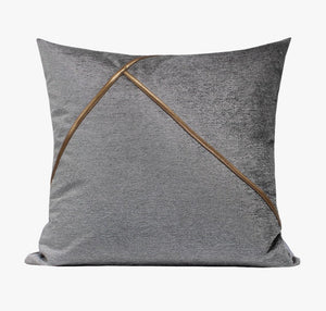 Modern Sofa Throw Pillows, Light Grey Abstract Contemporary Throw Pillow for Living Room, Large Decorative Throw Pillows for Couch-Art Painting Canvas