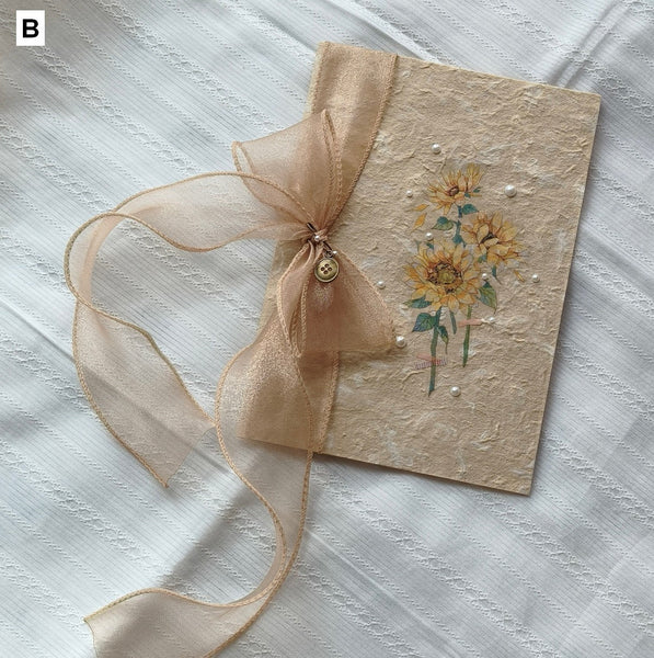 Creative Birthday Greeting Card, Beautiful Valentine's Day Greeting Card, Unique Anniversary Greeting Card to Lovers, Bowknot Greeting Cards, Original Handmade Wedding Greeting Card-Art Painting Canvas